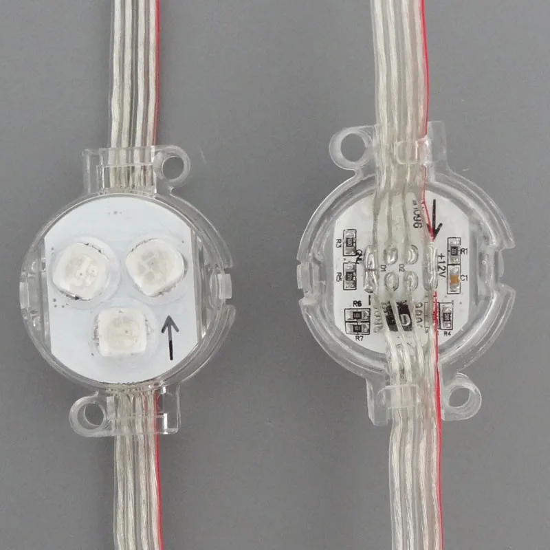 200 шт. DC12V ws2811/1908 IC D30 диаметр 30 мм 5050SMD RGB 3 светодиода светодиодный пиксельный