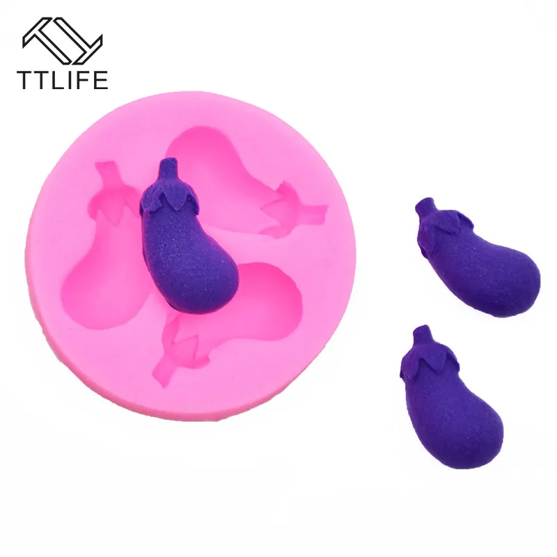 TTLIFE 3D форма баклажаны смолы Fimo глина прессформа мыло восковая штукатурка