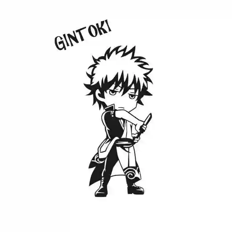 

Наклейка с героями аниме «гинтоки», Виниловая наклейка на стену, украшение для дома