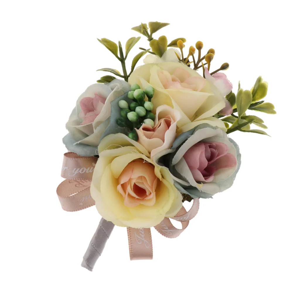 Свадебное платье с цветочным узором бутоньерка жених Свадебные друга жениха для