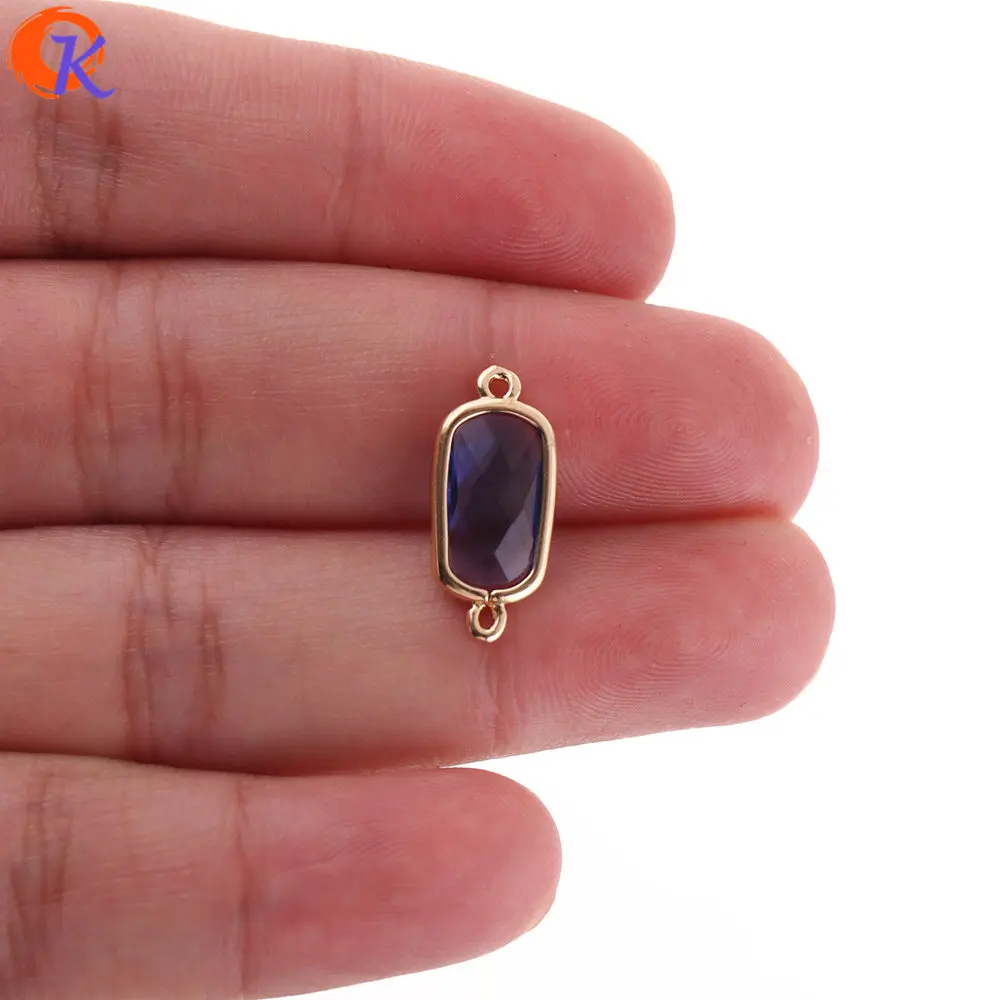 Royal Blue Cordial Дизайн 50 шт 8*18 мм ювелирные аксессуары/амулеты ювелирные изделия/Сделай сам серьги изготовление/коннекторы с кристаллами/ручная работа/серьги фурнитура - Цвет: Royal Blue