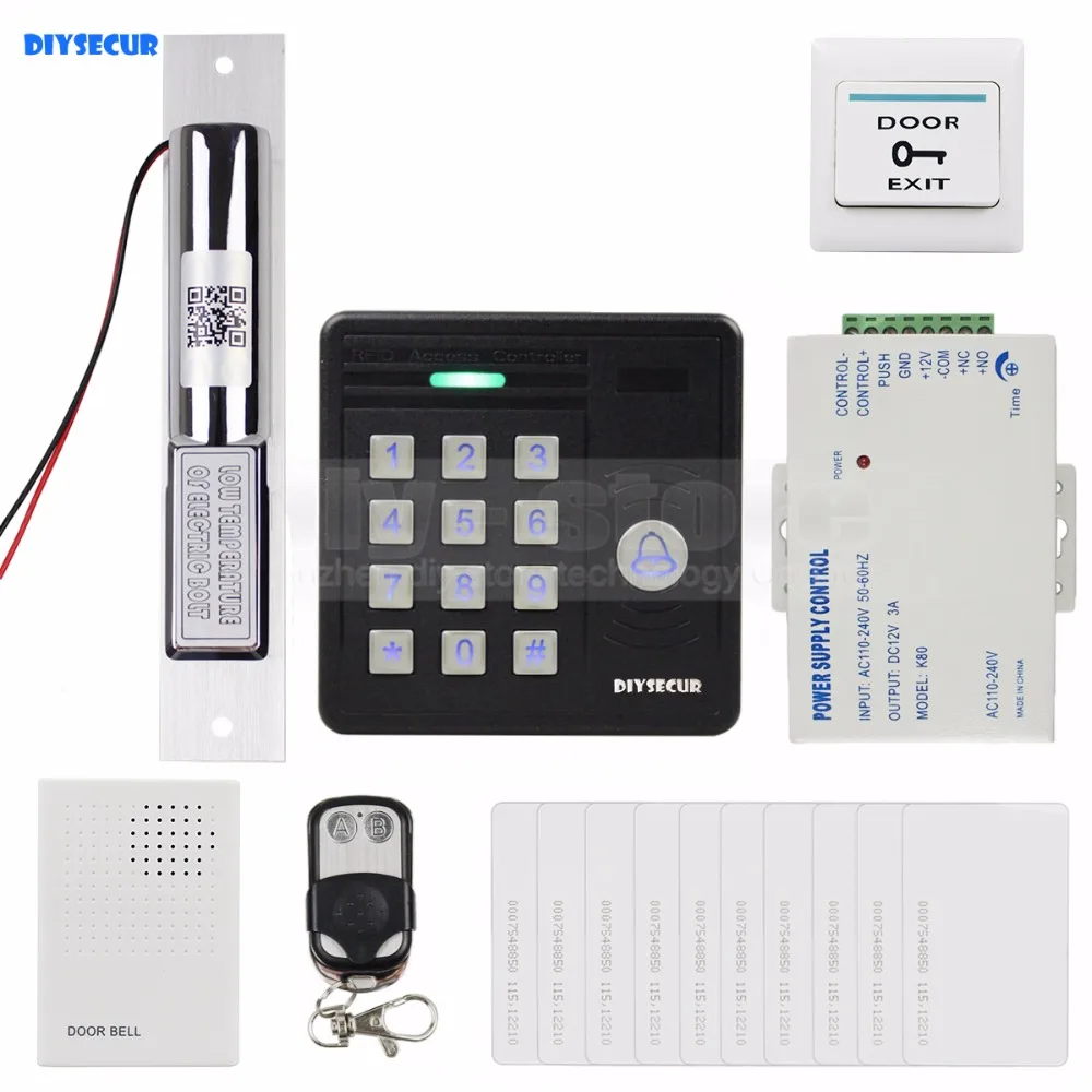 Diysecur Водонепроницаемый 125 кГц RFID Card Reader дверной звонок пароль клавиатуры + аудио