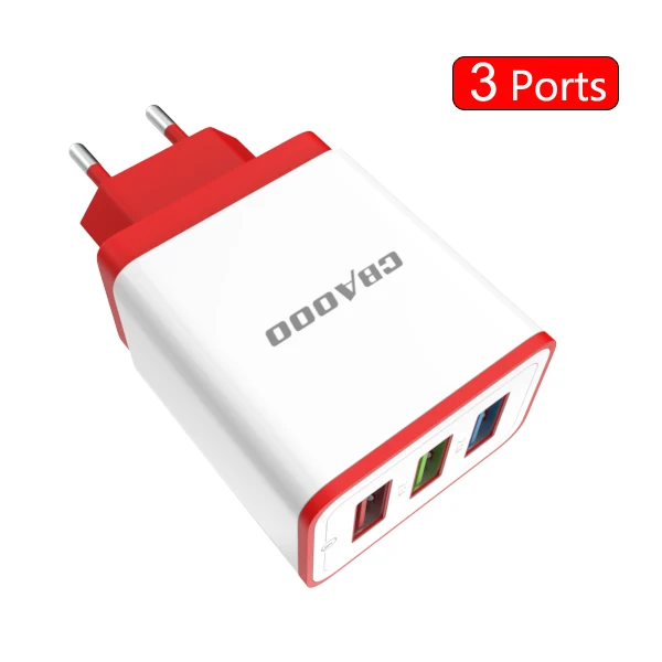 Red CBAOOO Travel USB Charger 5V 3A EU Plug Quick Charging Mini Charger Adapter Smart Charger for Mobile Phone Charger - Тип штекера: Red