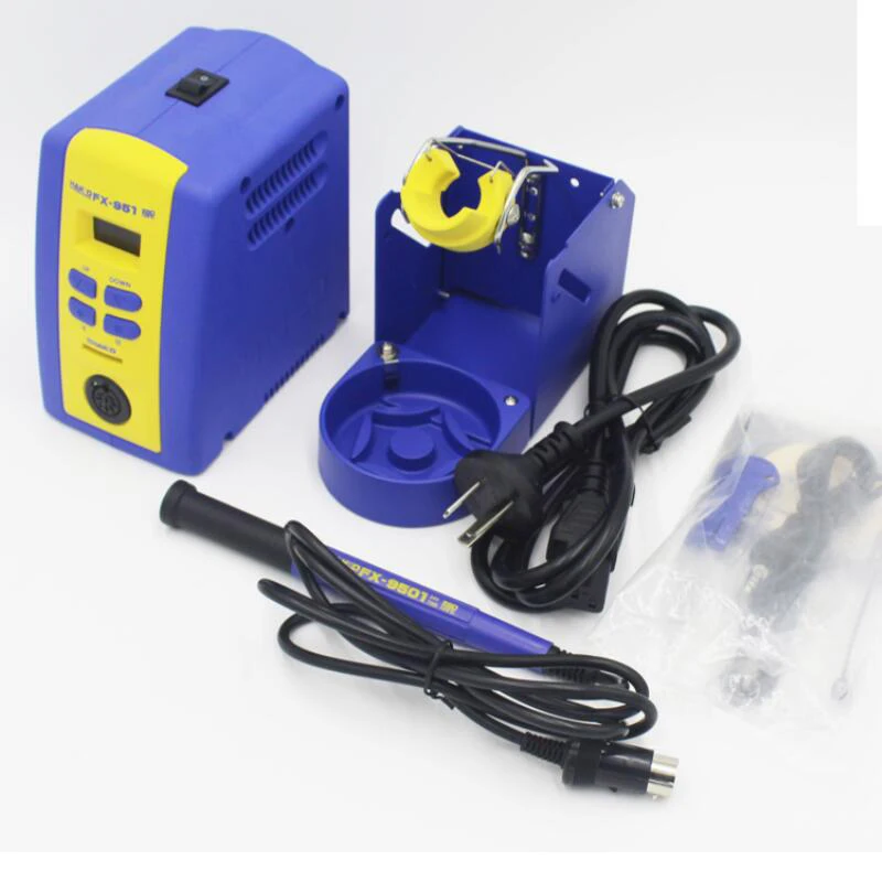 Hakko FX951-66(FX-951) цифровая паяльная станция с подставкой FH200-01+ наконечник T15-JS02