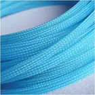 1-50 метров змеиная сетка проволока защита нейлоновая плотная PET расширяемая изоляция обшивка плетеные рукава флуоресцентный синий