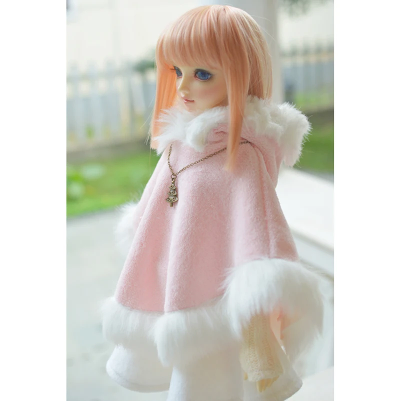 BJD розовый плащ мантия наряды Одежда для 1/4 17 дюймов 44 см 1/3 24 дюйма Высокая Женская