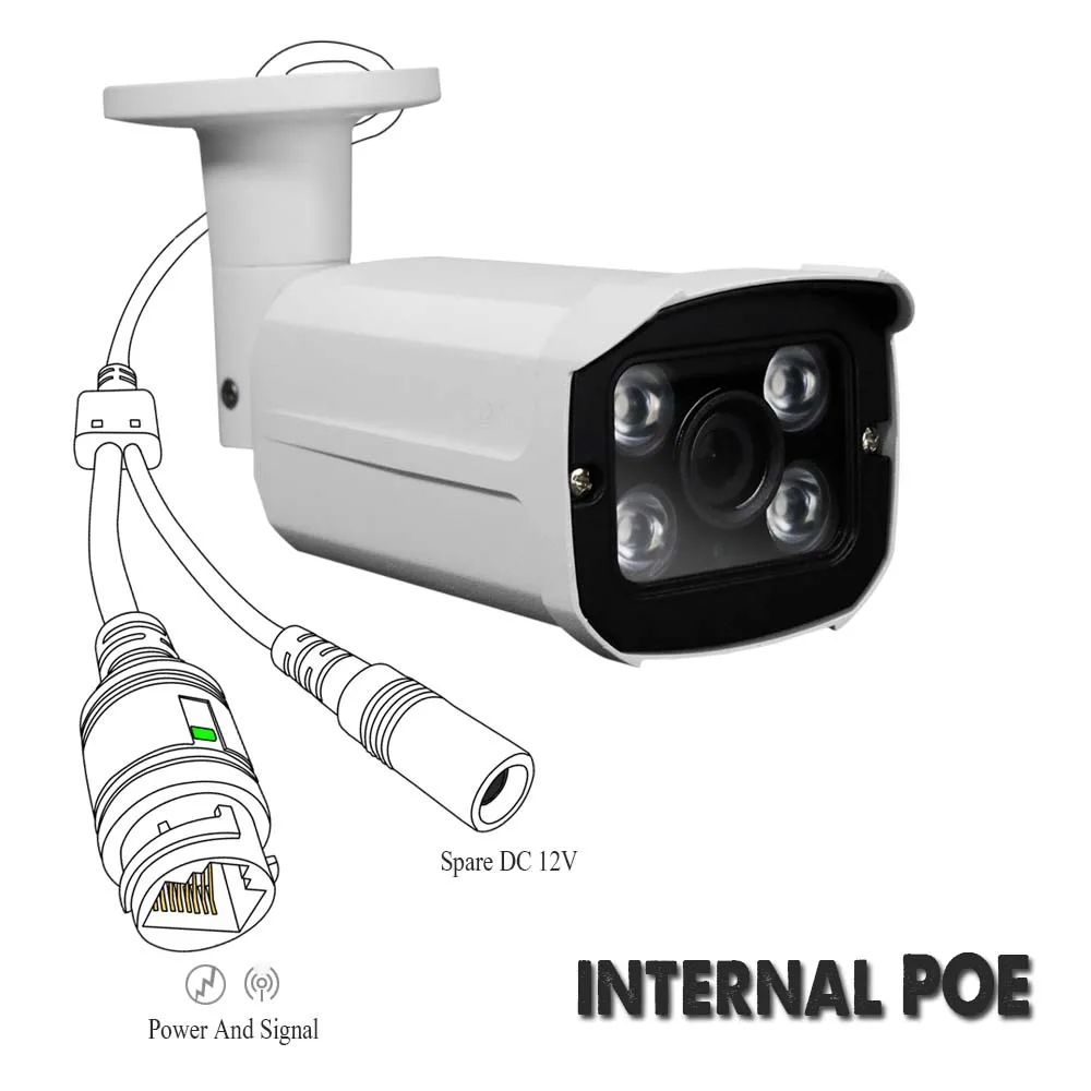 HJT проводной 5.0MP IP Камера Встроенный POE 2.0MP HD CCTV внешняя сетевая камера