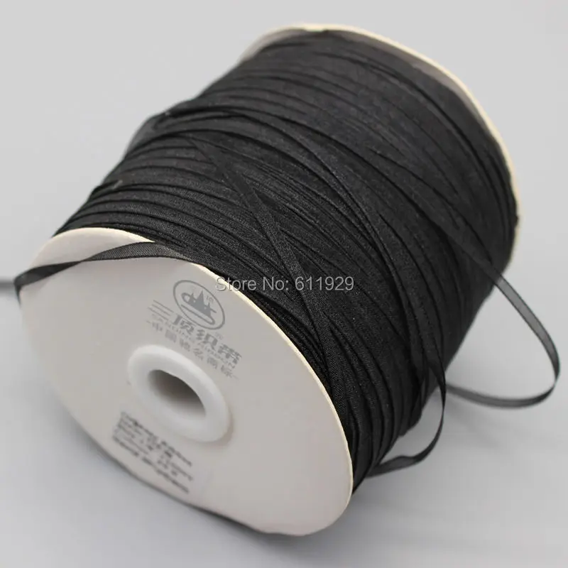 1/8 дюйма 1000 ярдов строп для бирки вешалка одежды строка упаковочная шелковая