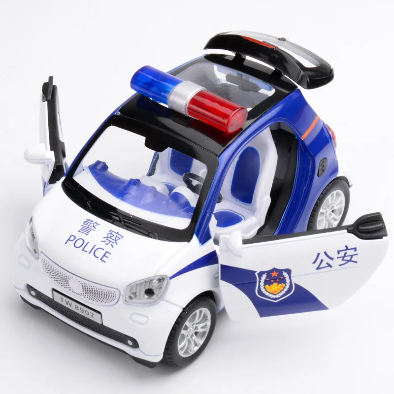 Новинка 1:32 игрушечный автомобиль Bz Smart police из металлического сплава литая модель