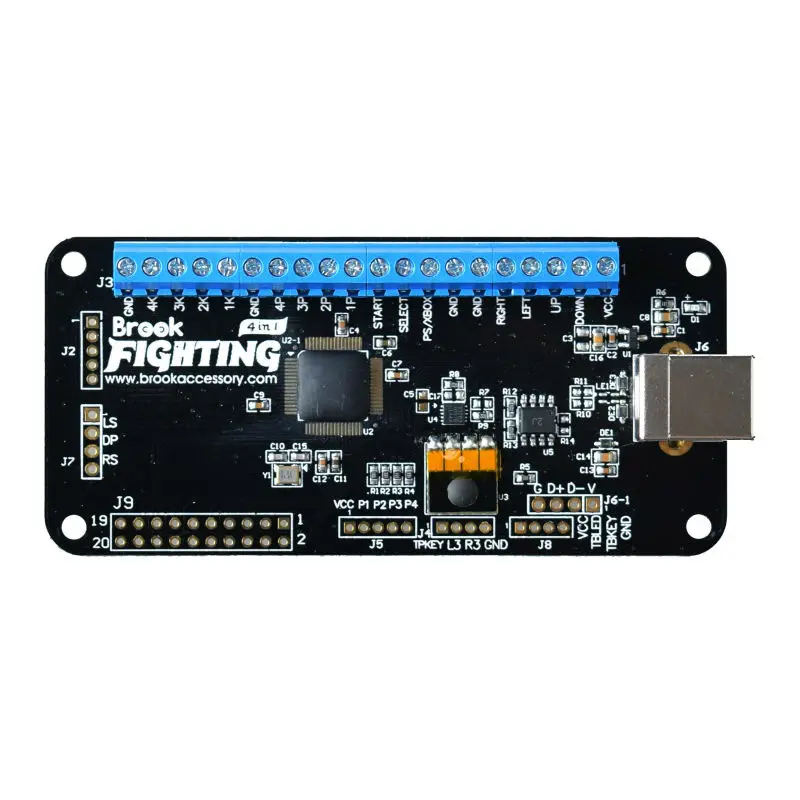 Горячая Брук универсальная Боевая плата PCB (UFB) w / Pin Заголовок для Xbox One xbox 360 PS4 PS3 Wiii