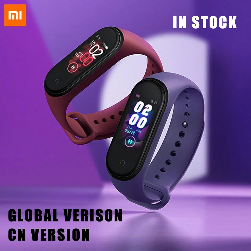 Xiaomi Mi Band 4 оригинал новинка браслет с пульсометром фитнес 135 мАч цветной экран