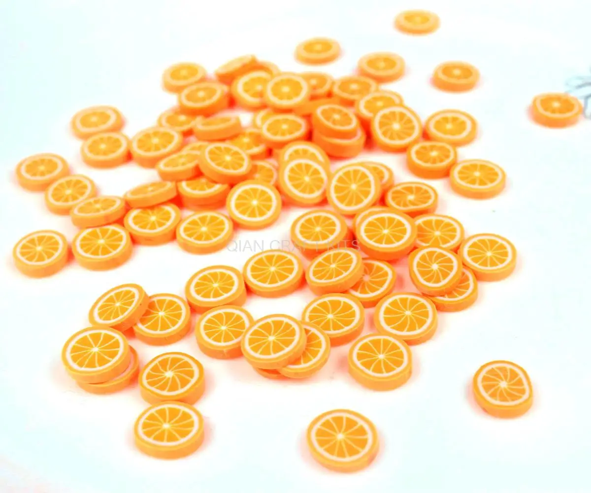 500 шт Полимерная глина фруктовый тростник ломтики 10 мм декоден Миниатюрные