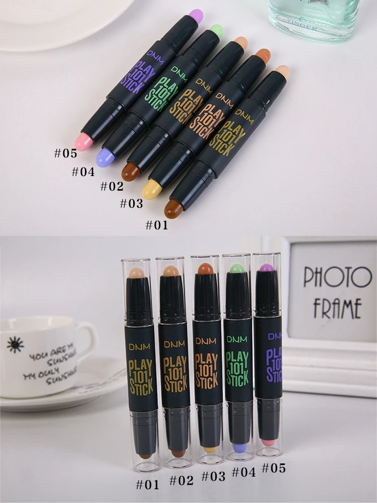 Корректор для лица-крем "Concealer Cream Face Natural", 2 в 1, двухсторонний, для контуринга лица 3D V-face, корректор тона кожи, бронзер и хайлайтер в стике.