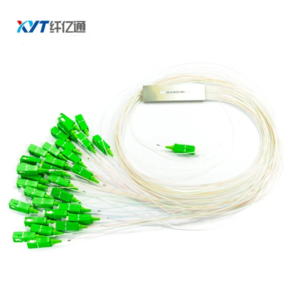 Стальной трубчатый мини оптический сплиттер 1*32 PLC 1 м длина волокна 0 9 мм