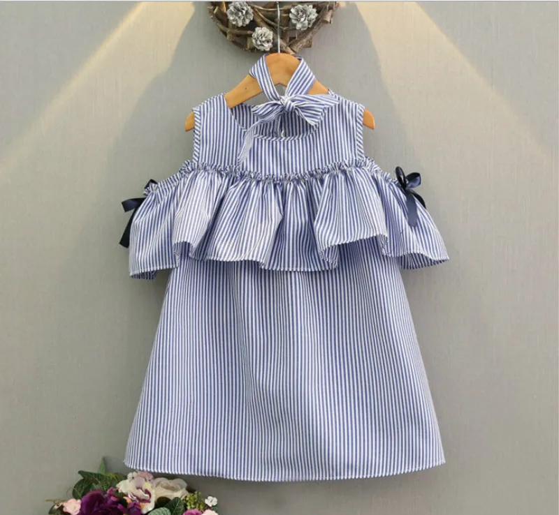 Популярное новое летнее платье Милая одежда для дня рождения маленьких девочек
