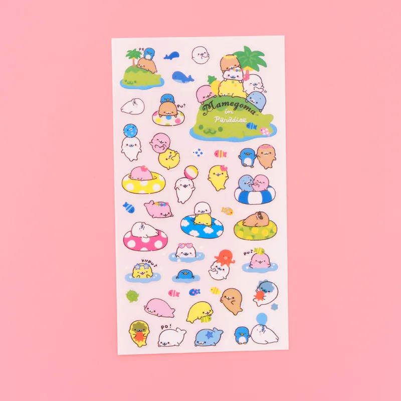6 шт. kawaii праздник морские львы ПВХ прозрачный Органайзер календарь Дневник Книга наклейка для планировщика украшение для альбома papeleria распродажа