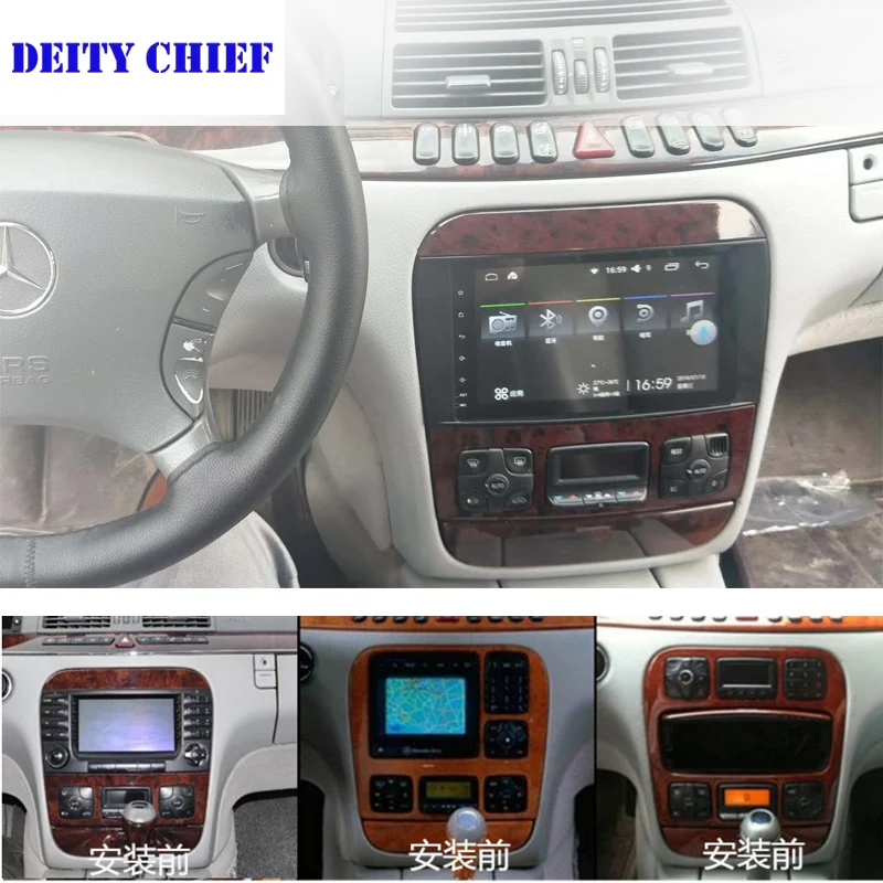 2 Din Android радио автомобиль Mercedes Benz W220 W215 S280 S320 S350 S400 S500 CL600 S класса Мультимедиа
