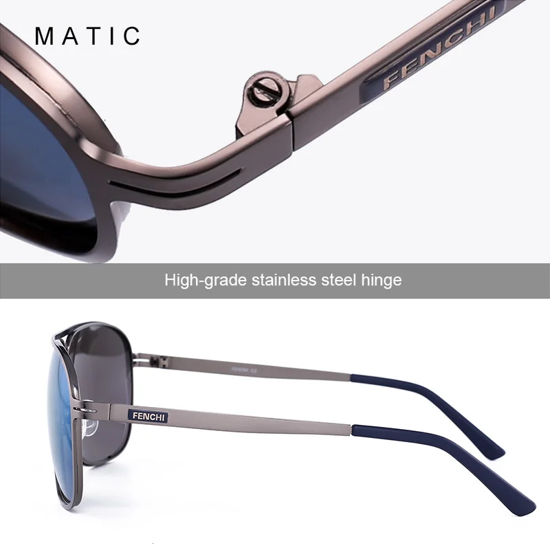MATIC Модные поляризованные линзы Квадратные Солнцезащитные очки для мужчин