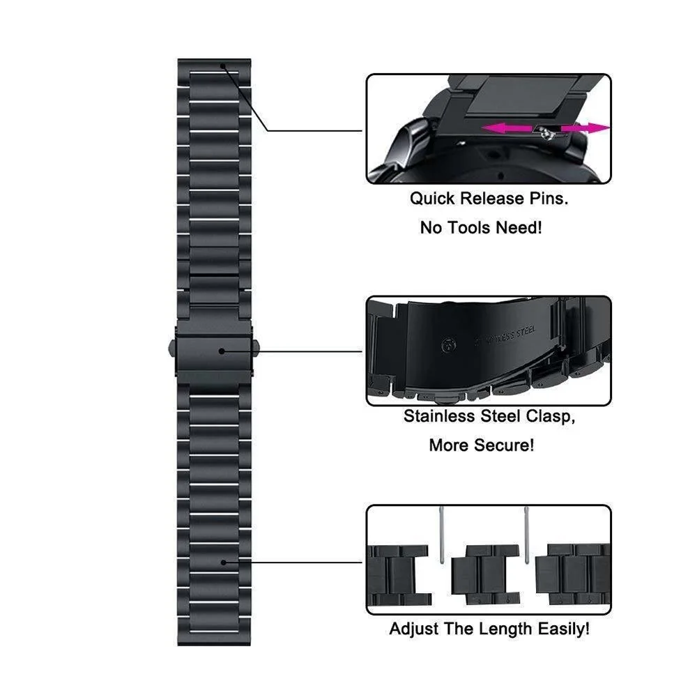 Ремешок из нержавеющей стали для наручных часов Garmin Vivoactive 3 браслет Vivomove HR Forerunner