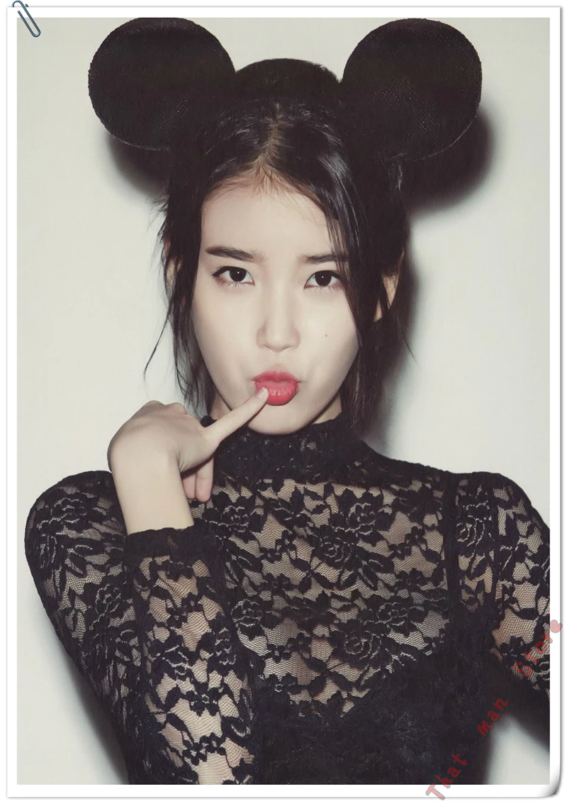 IU Lee Ji Eun южнокорейская модель красоты белые постеры из крафт бумаги декоративный