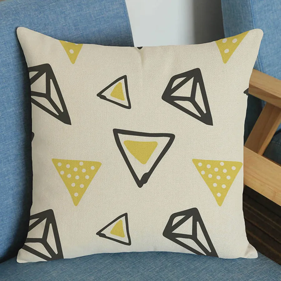 Черный желтый треугольный Алмазный геометрический высококачественный