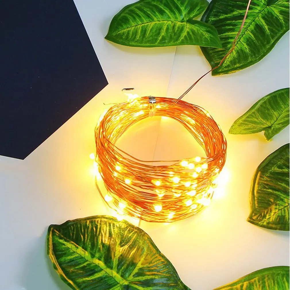 2 м 20 светодиодный строка Медный провод гирляндой Батарея украшение для