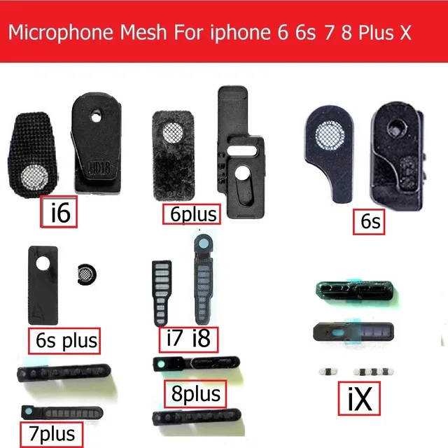 Оригинальная новая клейкая сетка для микрофона защиты от пыли iPhone X 6 6s 7 8 plus