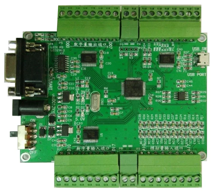Последовательный модуль сбора сигнала для YAV MAX RS232 8AD8DI8DO 2DA2PWM2|module| |