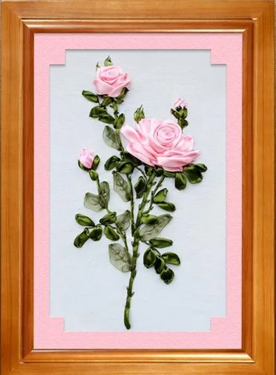 Набор для вышивки лентами набор рукоделия с вышитыми листьями и растениями | Дом