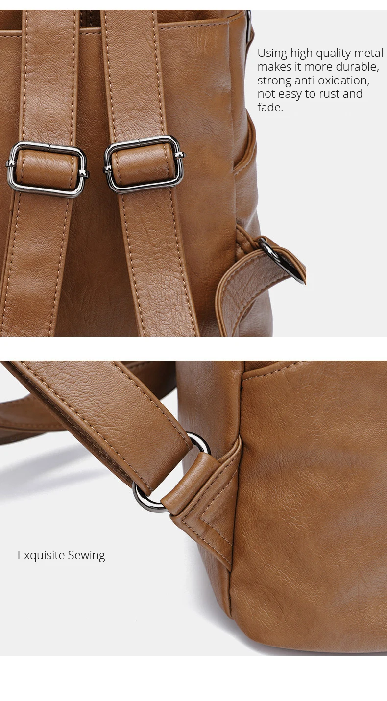 POMELOS Fashion Women Backpack High Quality PU Leather Soft Fabric Backpack For Women Waterproof Girls Backpack School Rugzak