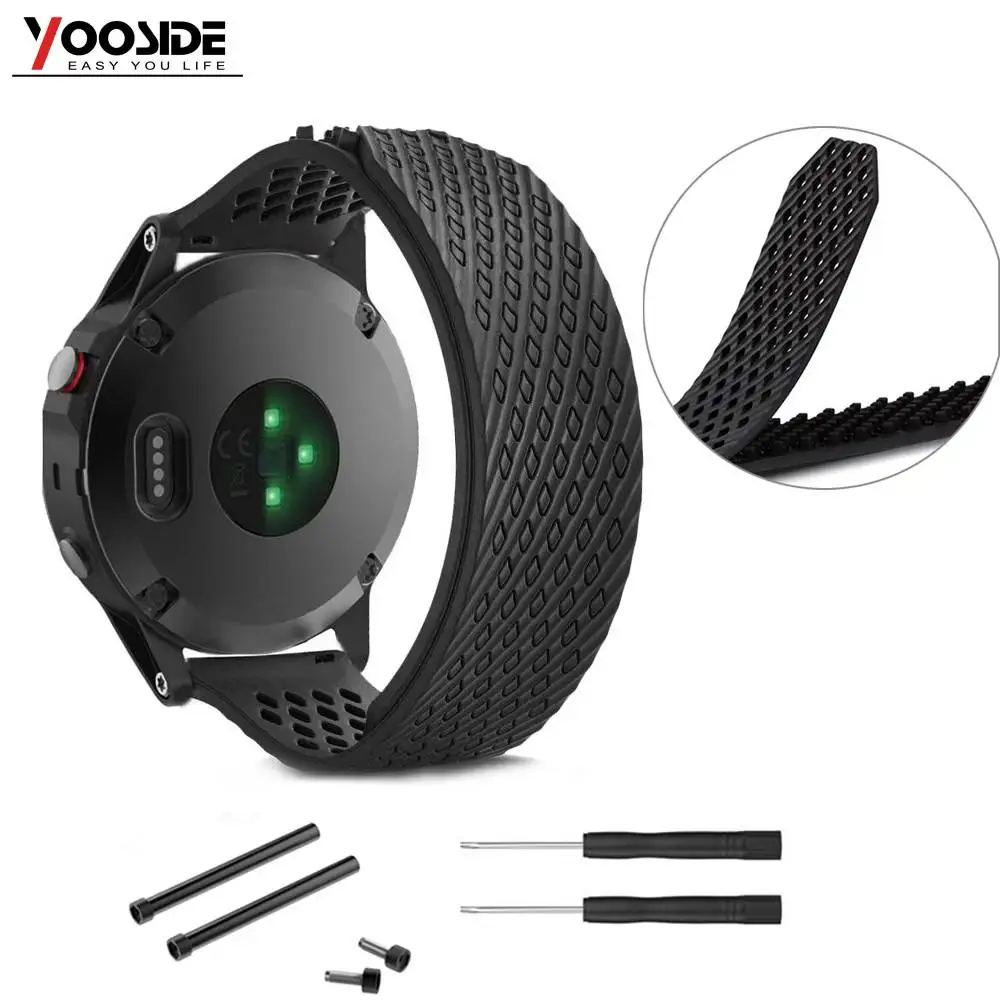 YOOSIDE 22mm Soft Silicone Watch Strap Band with Watch Lugs for Garmin Fenix 5/5 Plus/Forerunner 935 Wristband Replacement Strap