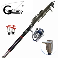 1 8m 2 1m 2 4m 2 7m spinning automatic spring fishing pole sea river lake pole with fishing reel