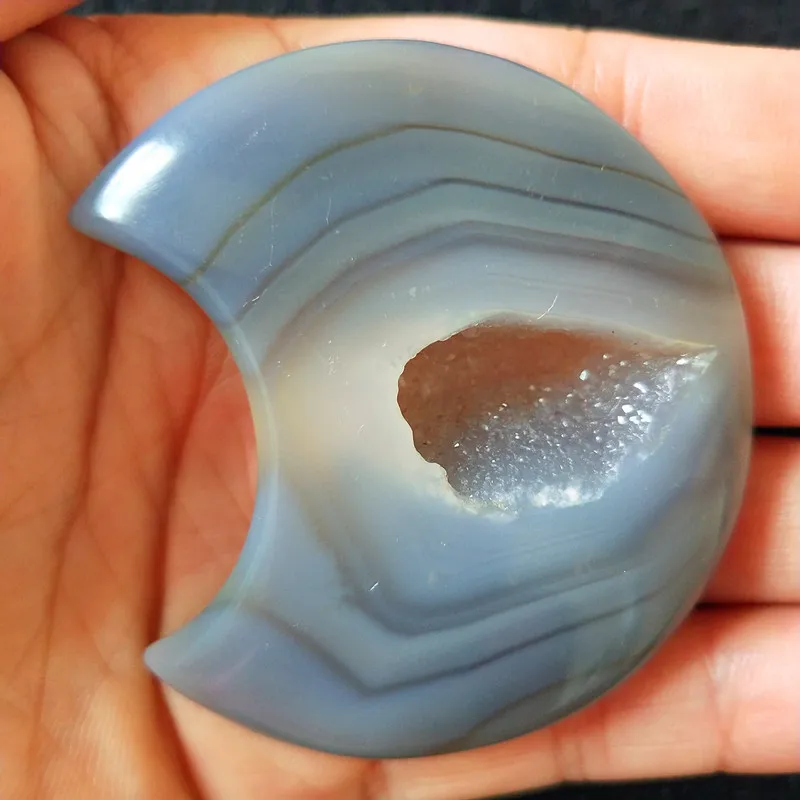 Натуральные камни и кристаллы кристалл Форма Луны агат кластер домашний декор