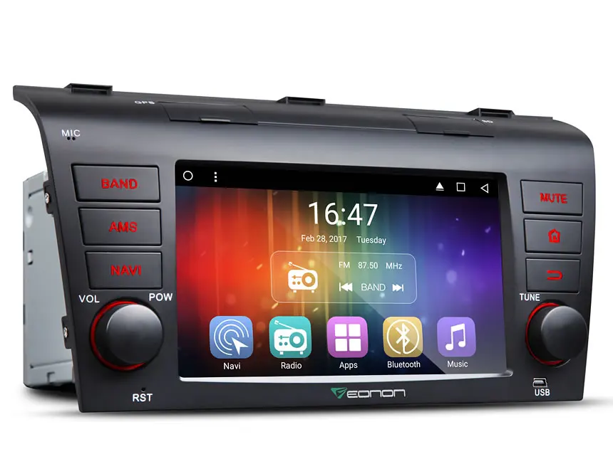 7 &quot4 ядра ОС Android 6.0 Автомобильный мультимедийный GPS Радио для Mazda 3 2004-2009 с двойной