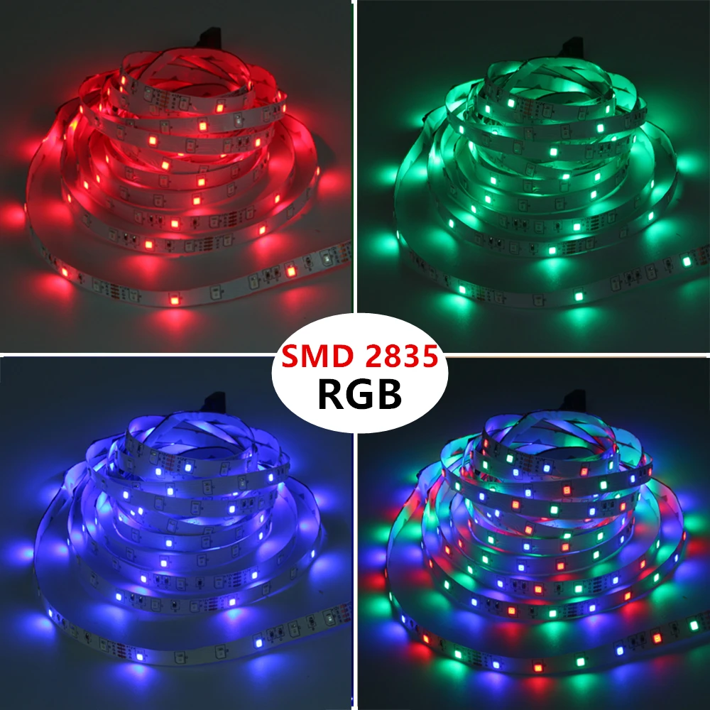 5M Светодиодные ленты SMD 2835 5050 светильник водонепроницаемая светодиодная лента RGB