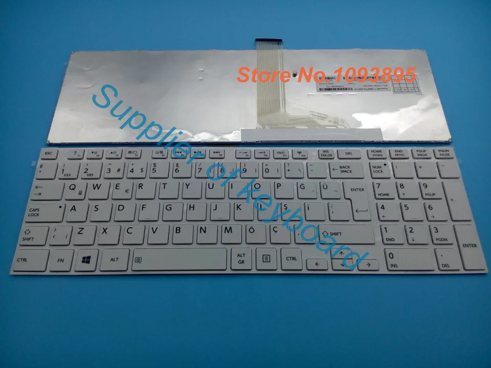 

NEW For TOSHIBA SATELLITE L850 L850D P850 L855 L855D L870 L870D White Laptop Turkish Keyboard