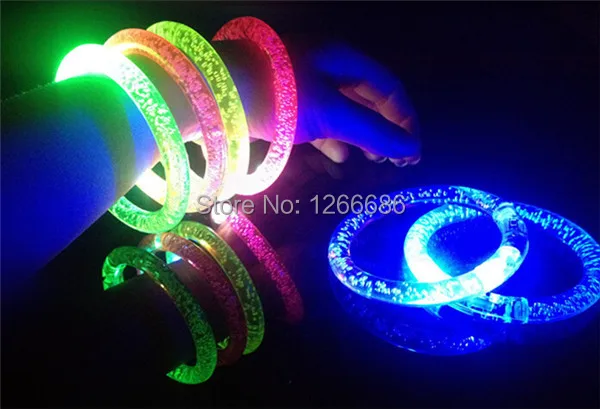 1200pcs/lot flash light bracelets LED Flash Blinking neon decoration Color Changing Bracelet |