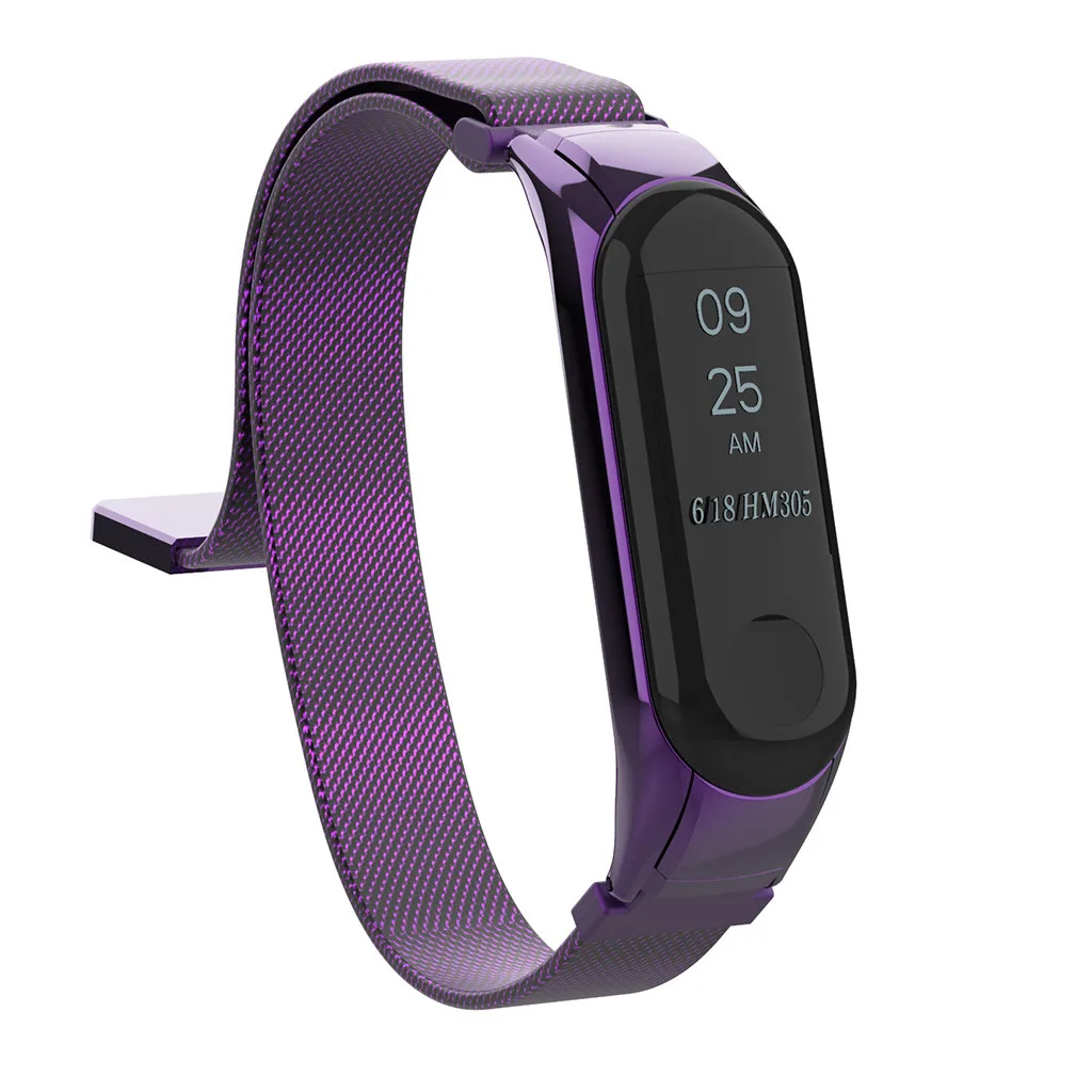 Браслет из нержавеющей стали ремешок для Xiaomi mi Band 3 магнитные адсорбционные металлические полосы Xio mi Xao mi band Band 3 для кожи