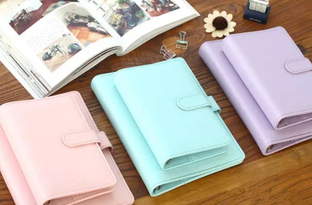 Записная книжка filofax из искусственной кожи со спиральными листочками многоразового использования, Дневник для путешествий, планировщик, блокнот, папка, A5, A6, студенческий прекрасный подарок