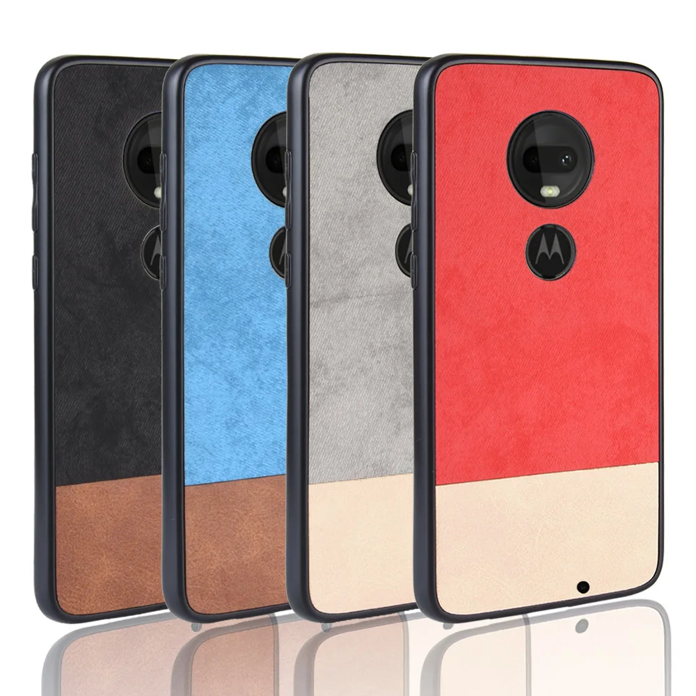Роскошный тканевый кожаный жесткий нескользящий чехол для Motorola G7 G6 Play E5 Plus P30 Note