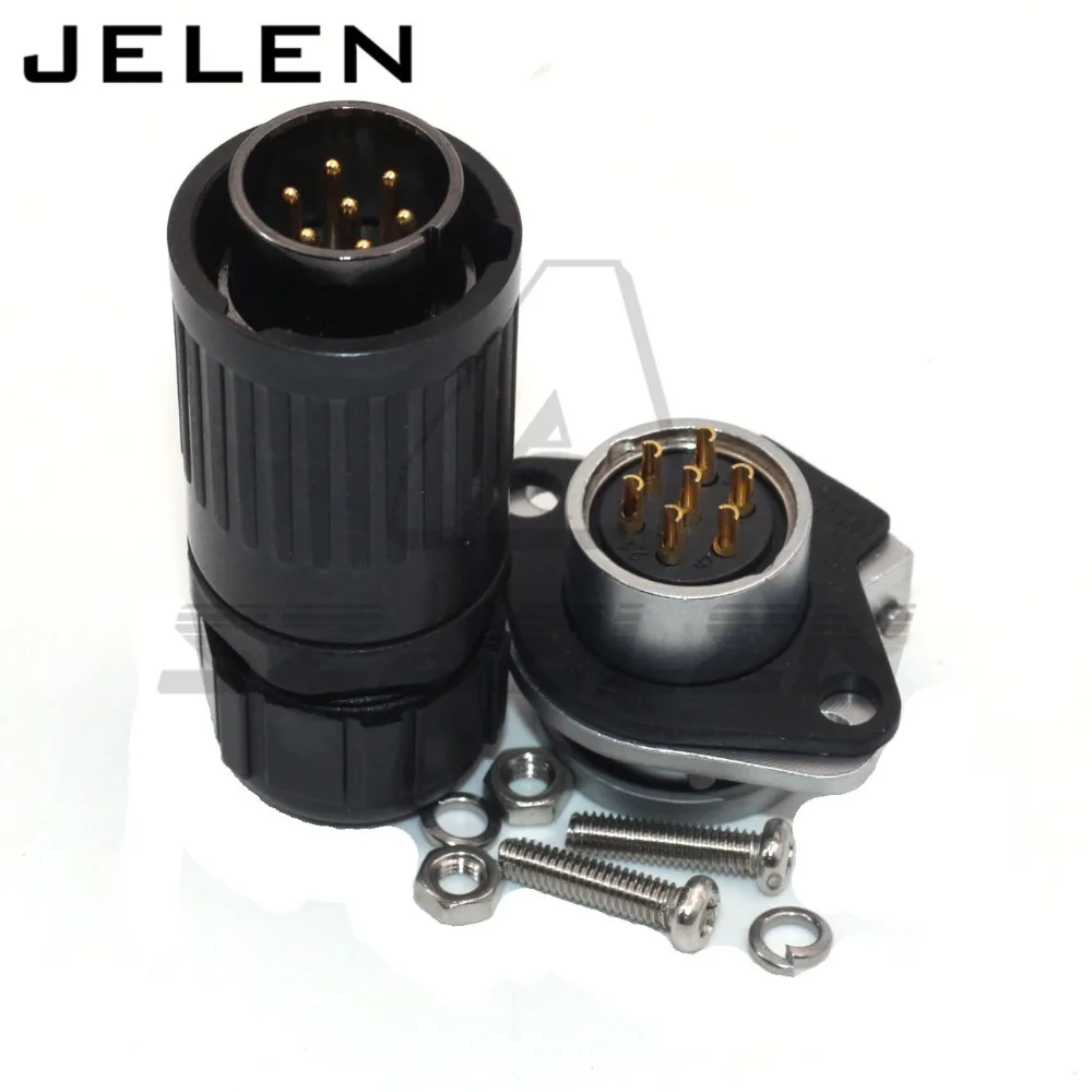 Waterproof HE20 type IP65 cable connector plug socket Male Female 7pin | Обустройство дома