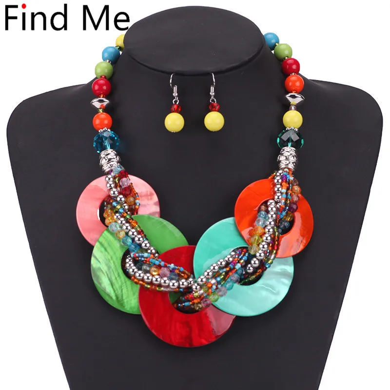 Женское винтажное ожерелье чокер Find Me яркое массивное макси в стиле бохо