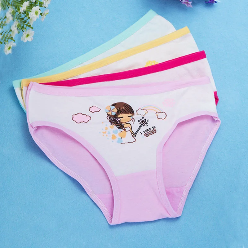 Хлопковые шорты детские трусы нижнее белье для девочек Панталоны 4