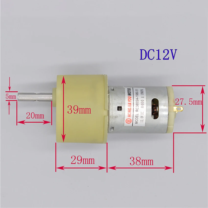 Колесо шестерни из сплава RS385, микро-редукторный двигатель 6-12 В, 0,2-а, 30-60 об/мин, карбоновая щетка, электрическая техника, «сделай сам», умные автомобили, игрушки