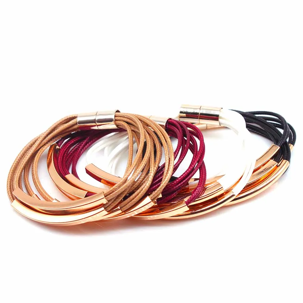 

2018 New Top-sale Fashion Europe Leather Bracelet Loop Charm Bracelet For Women Gifts Jewelry Wholesale free shipping