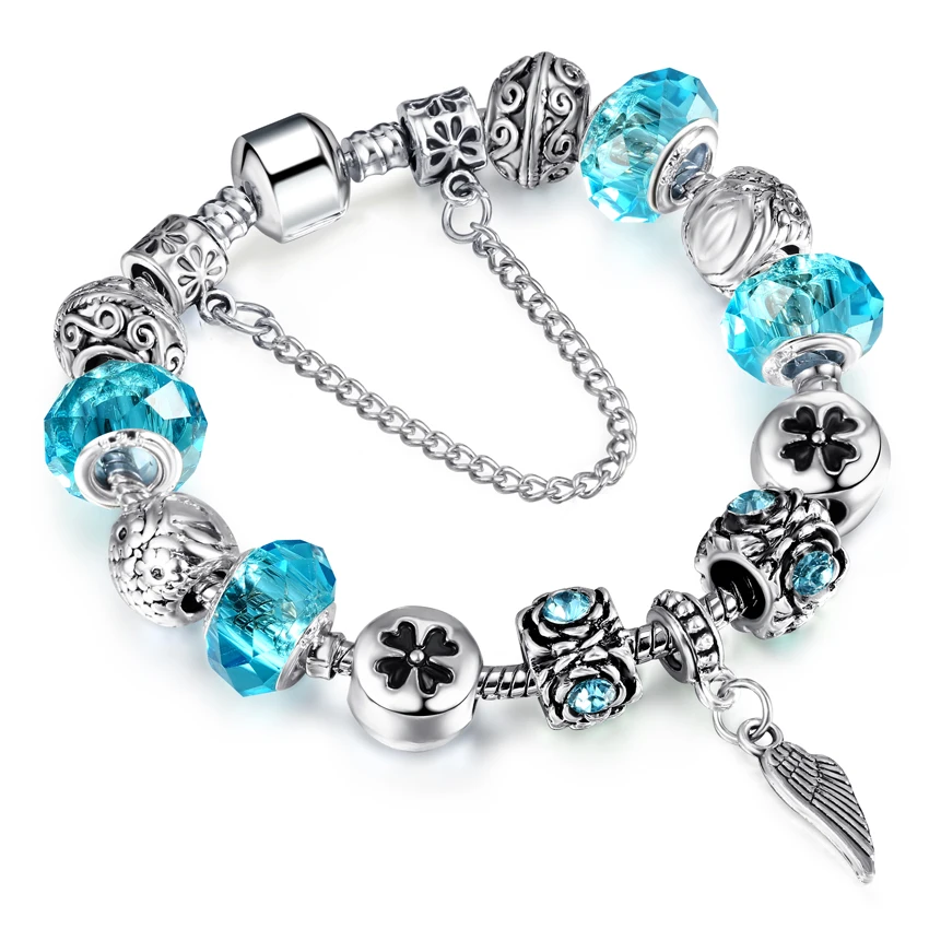 Оригинальный Женский браслет с крыльями в Европейском стиле из тибетского