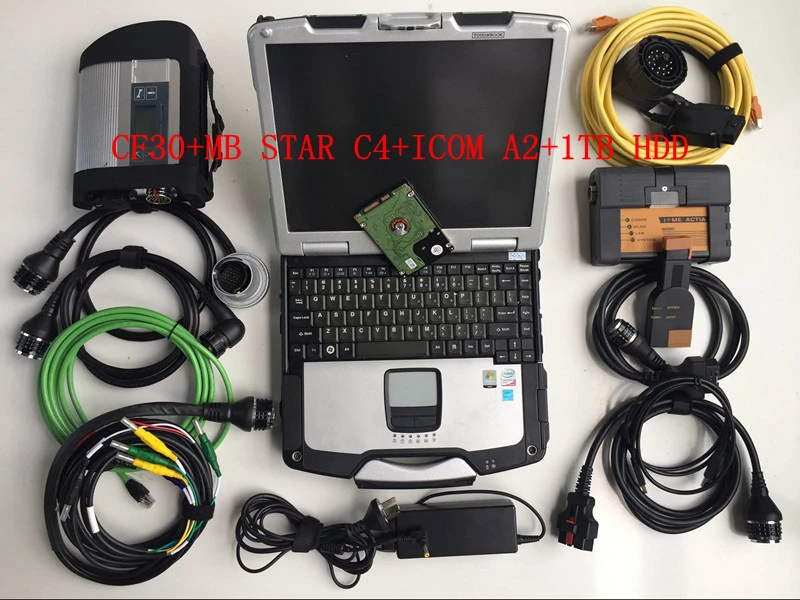 V2019.07 Icom A2 для BMW и MB Star C4 программное обеспечение в 1 ТБ SSD + Военный CF30 б/у ноутбук b c