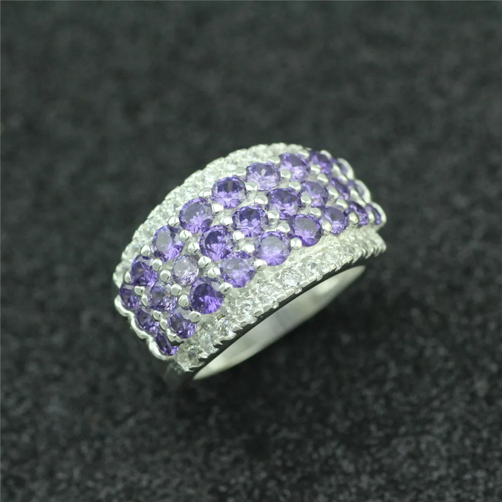 Женское серебряное кольцо с цирконием комплект в Корейском стиле уникальный