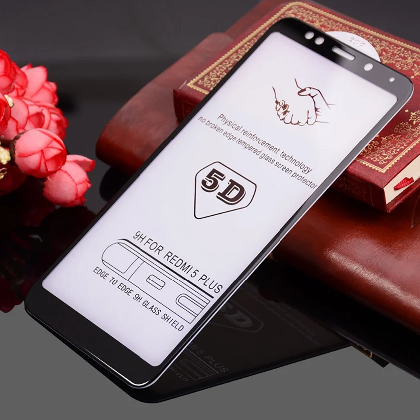 5D стекло для Xiaomi Redmi 5 Plus Стекло 9H полное покрытие Xiomi Redmi5 99 Защита экрана