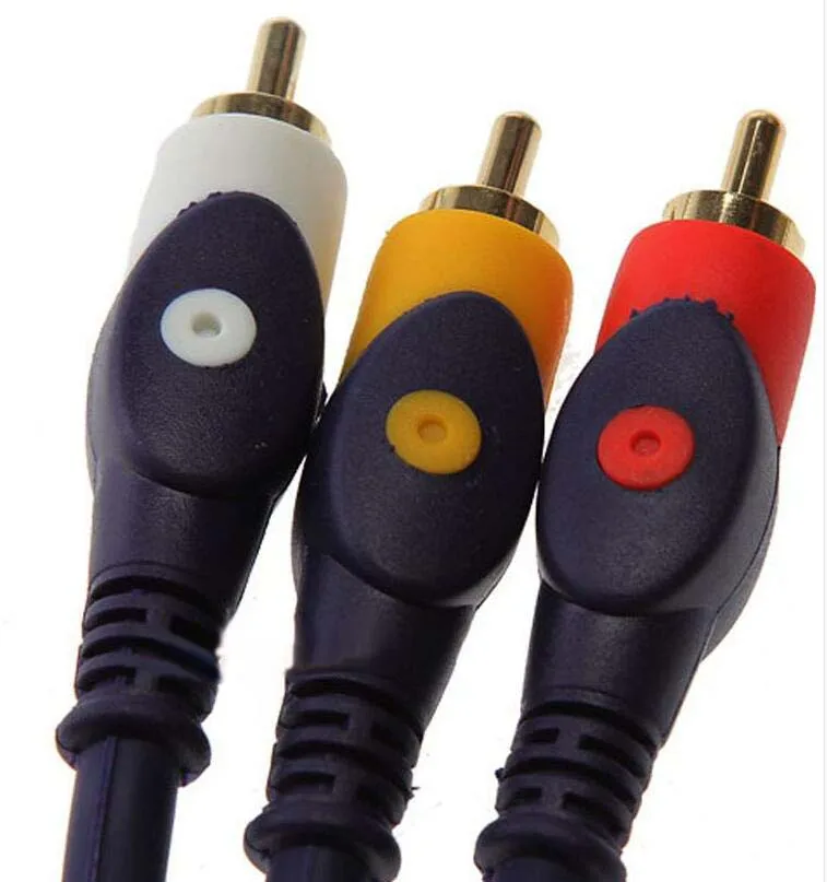 Композитный Аудио Видео AV кабель с 3 RCA штекером на Розничная и оптовая продажа 1 8